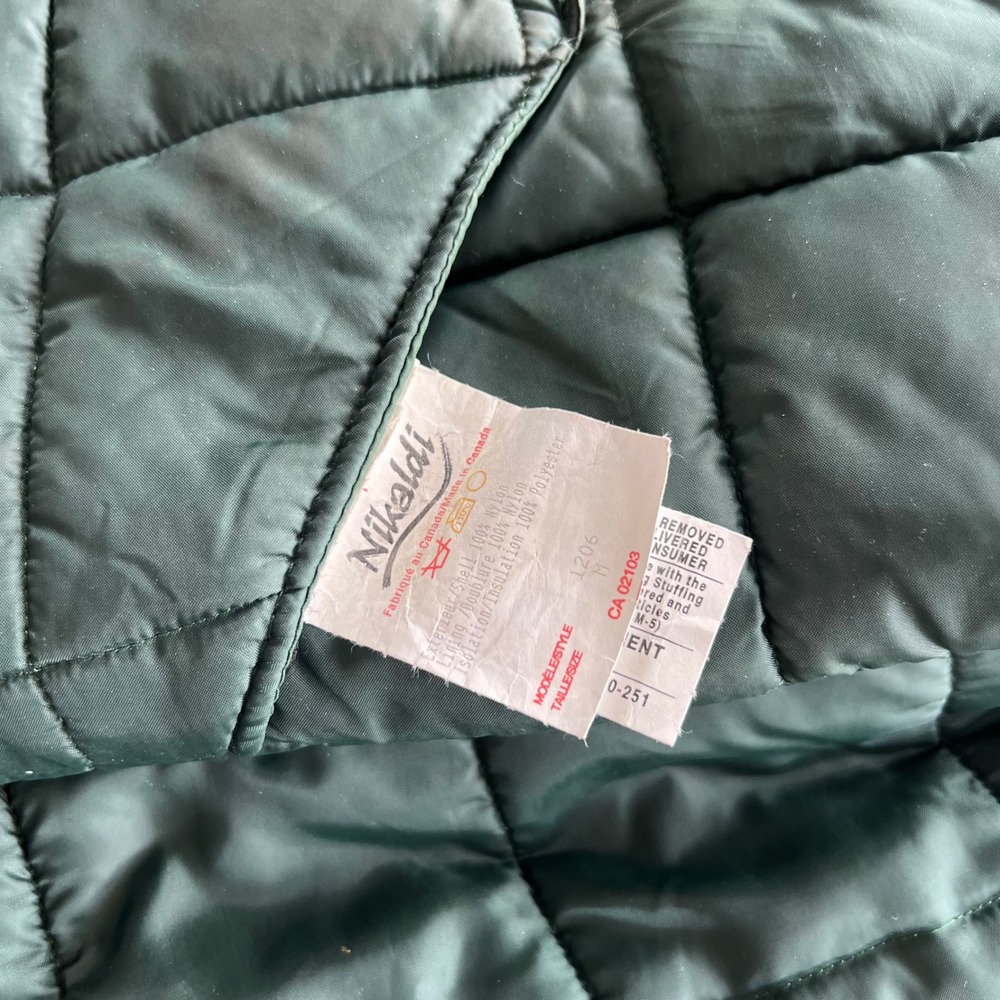 Vintage Nikaldi Jacket Mens M Green Orange Reversible Quilted Hunting Workwear - Picture 2 of 10
